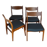 Set of 4 vintage rosewood chairs from the 1960s, Richbilt, Johannes Anderse