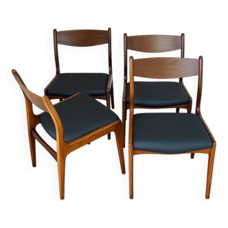 Set of 4 vintage rosewood chairs from the 1960s, Richbilt, Johannes Anderse