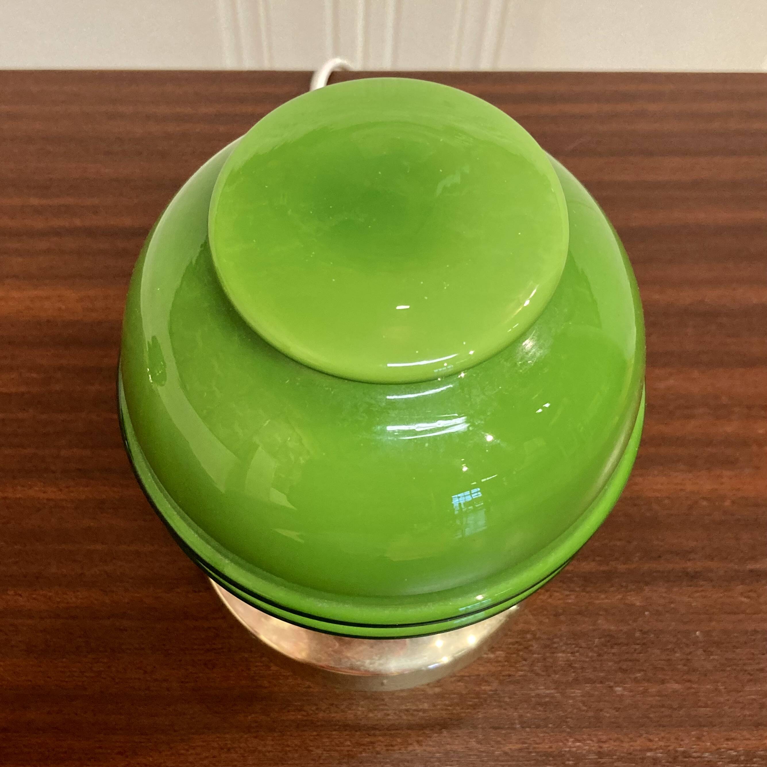 Paire de lampes verre Design scandinave 1950.
