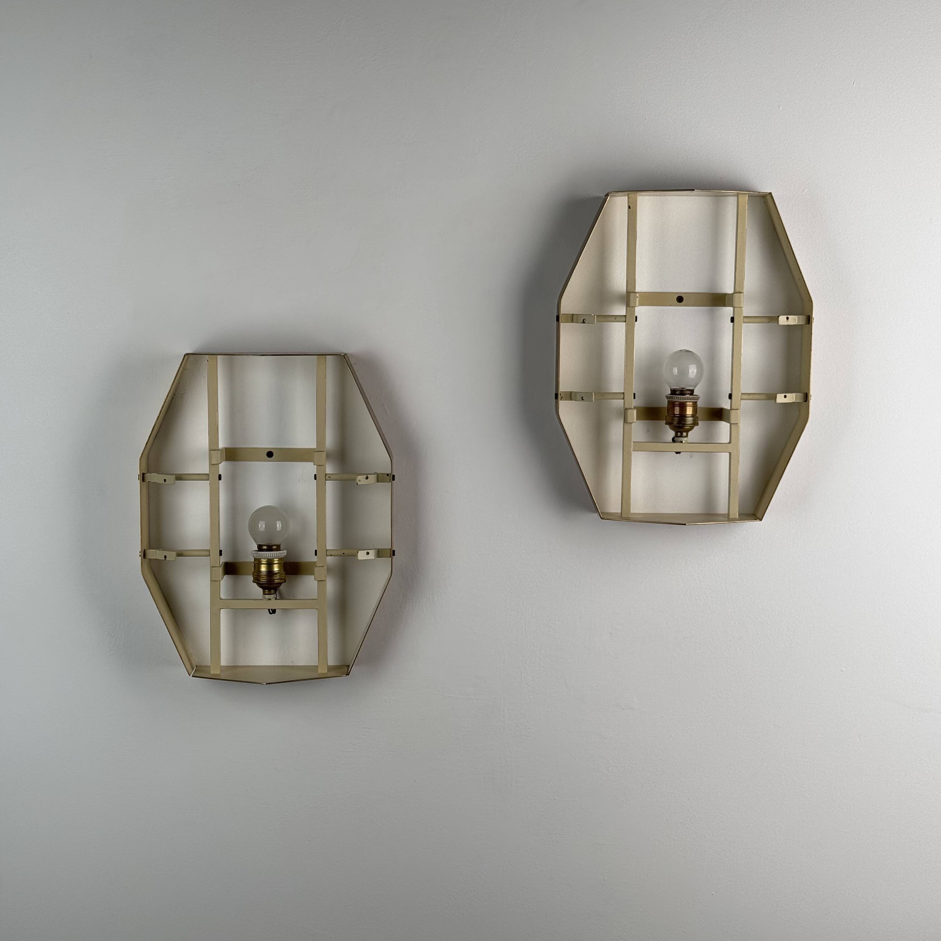 Pair of Rare Wall Sconces Mod. 12898 by Elio Monesi for Arredoluce, 1961