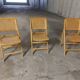 Set de 3 chaises  cannées  pliantes vintages 70