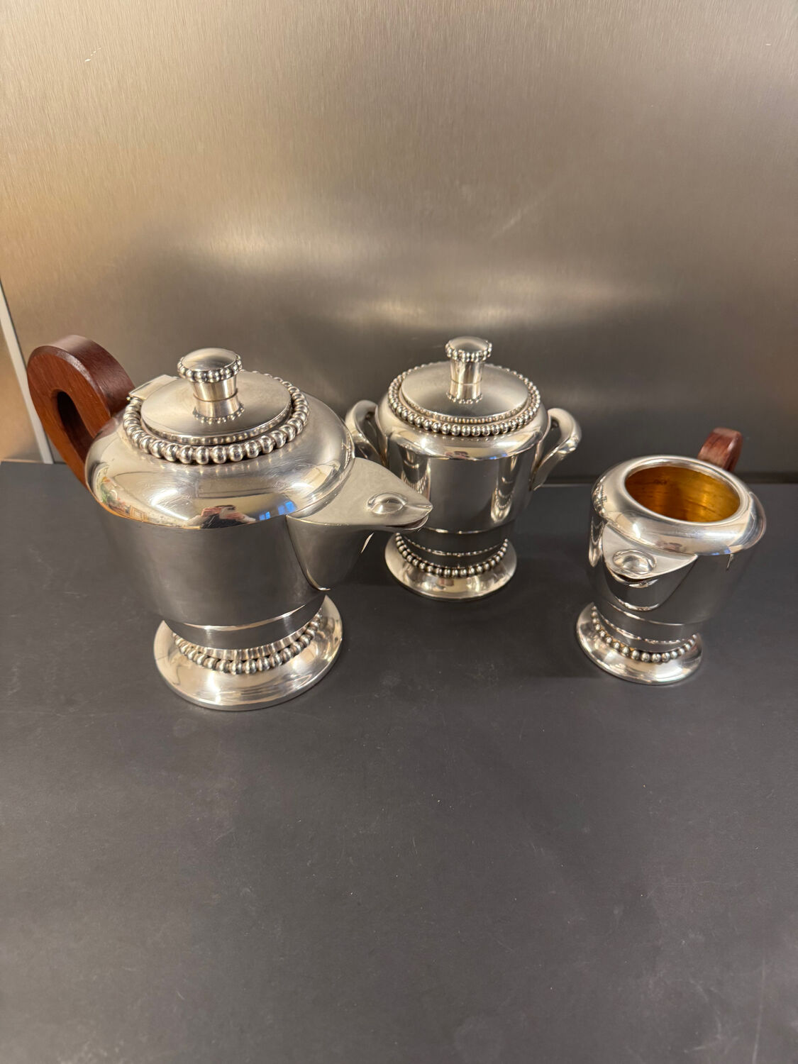 Silver-plated metal coffee service, Art Deco