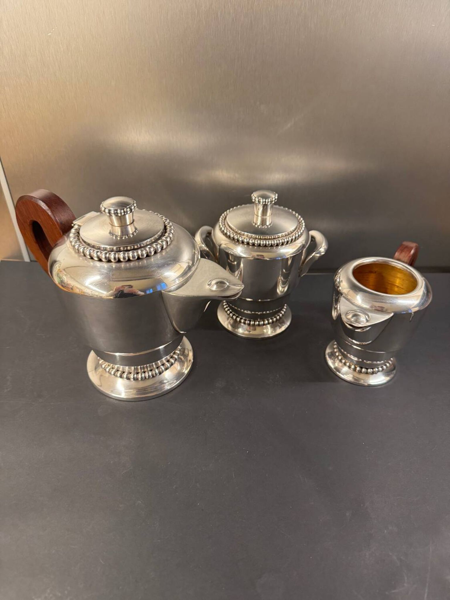 Silver-plated metal coffee service, Art Deco