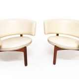 Two 1960s Danish Lounge Chairs In Rosewood By Sven Ellekaer
