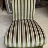 Napoleon III period velvet fireside chair