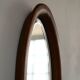 Miroir ovale en bois d'artisan 28x49cm