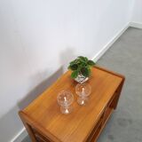 Deense teak audio trolley met lade vintage tv meubel