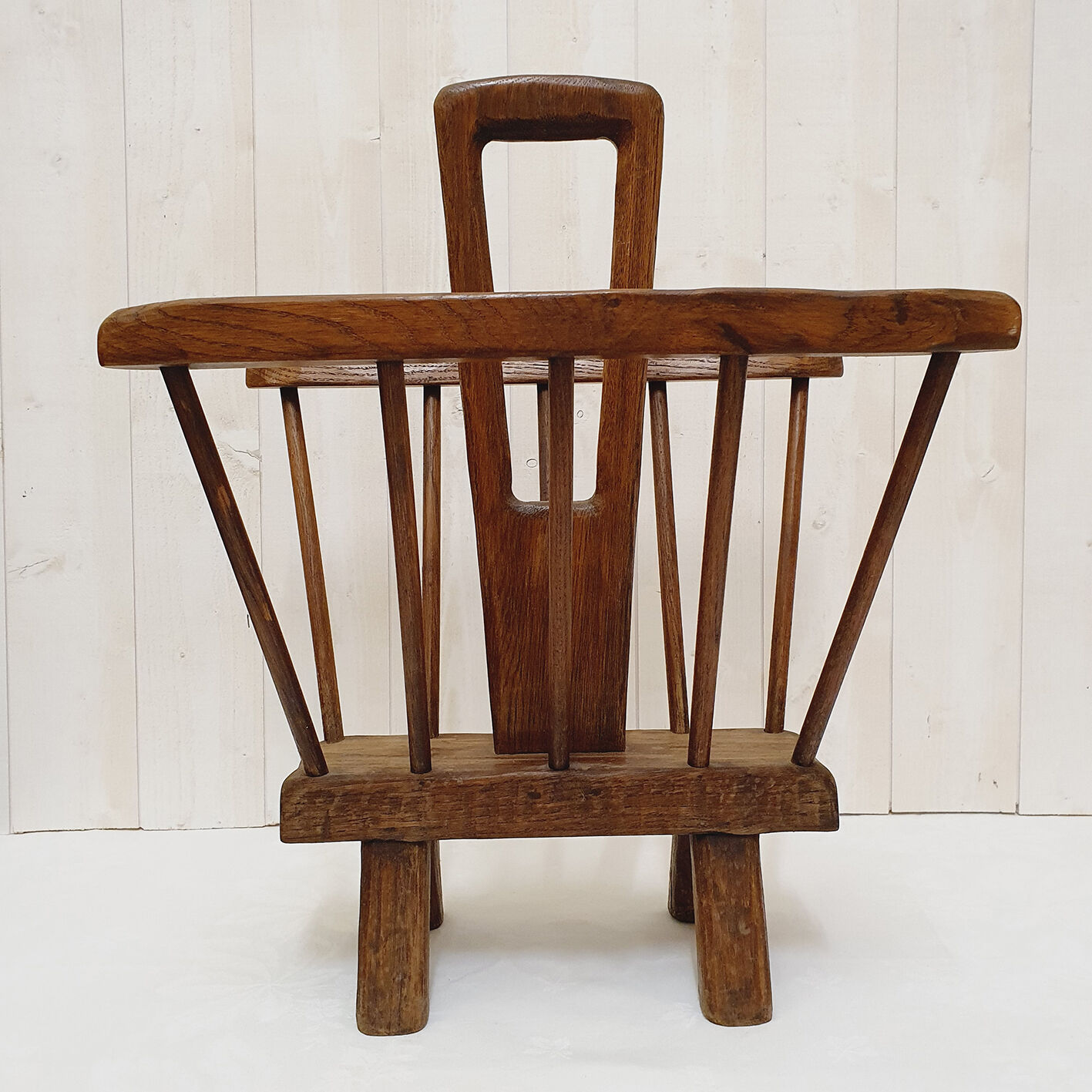 Brutalist wooden magazine racks