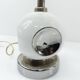 Pied de lampe Space Age en céramique blanche et chrome - 1970
