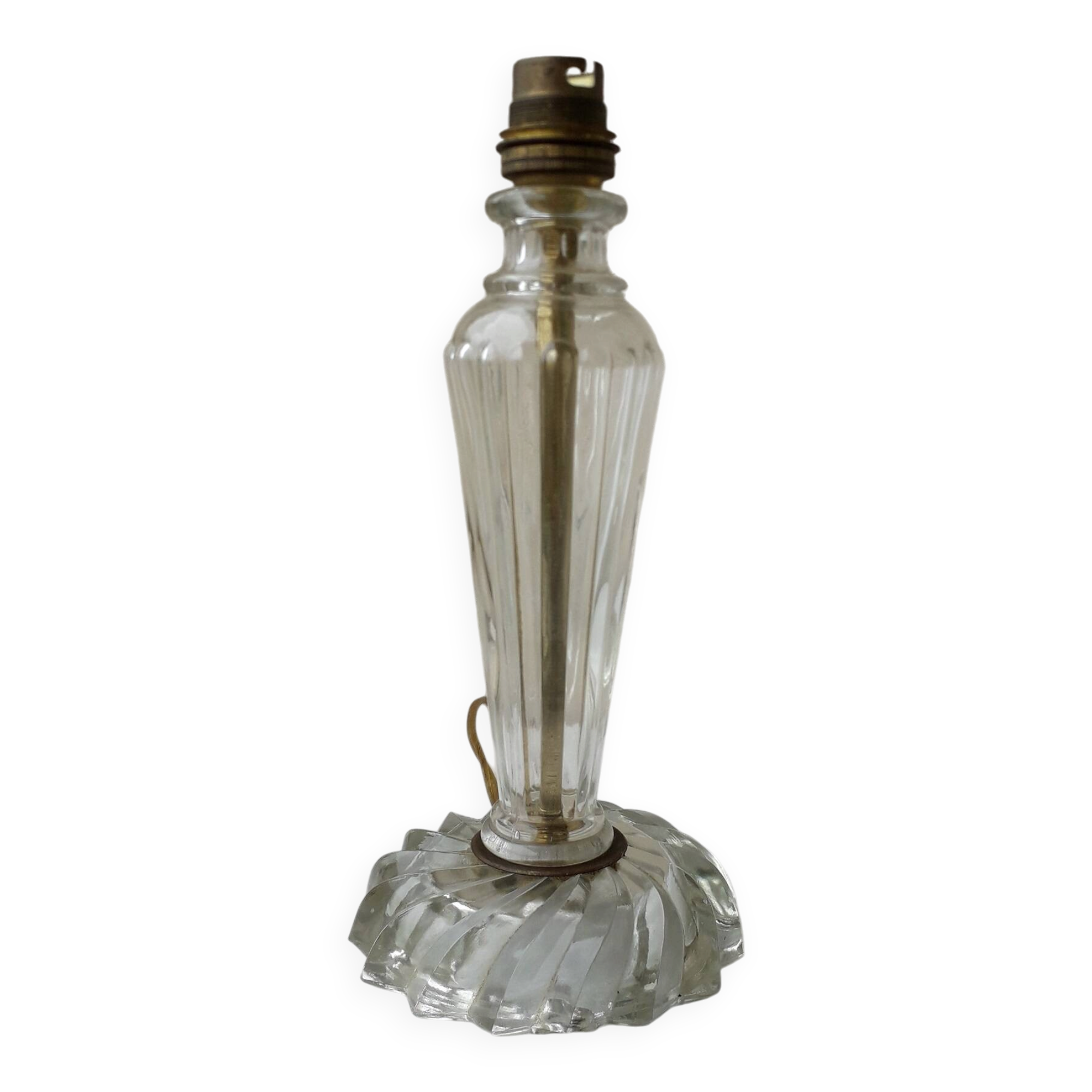 Pied de lampe en verre