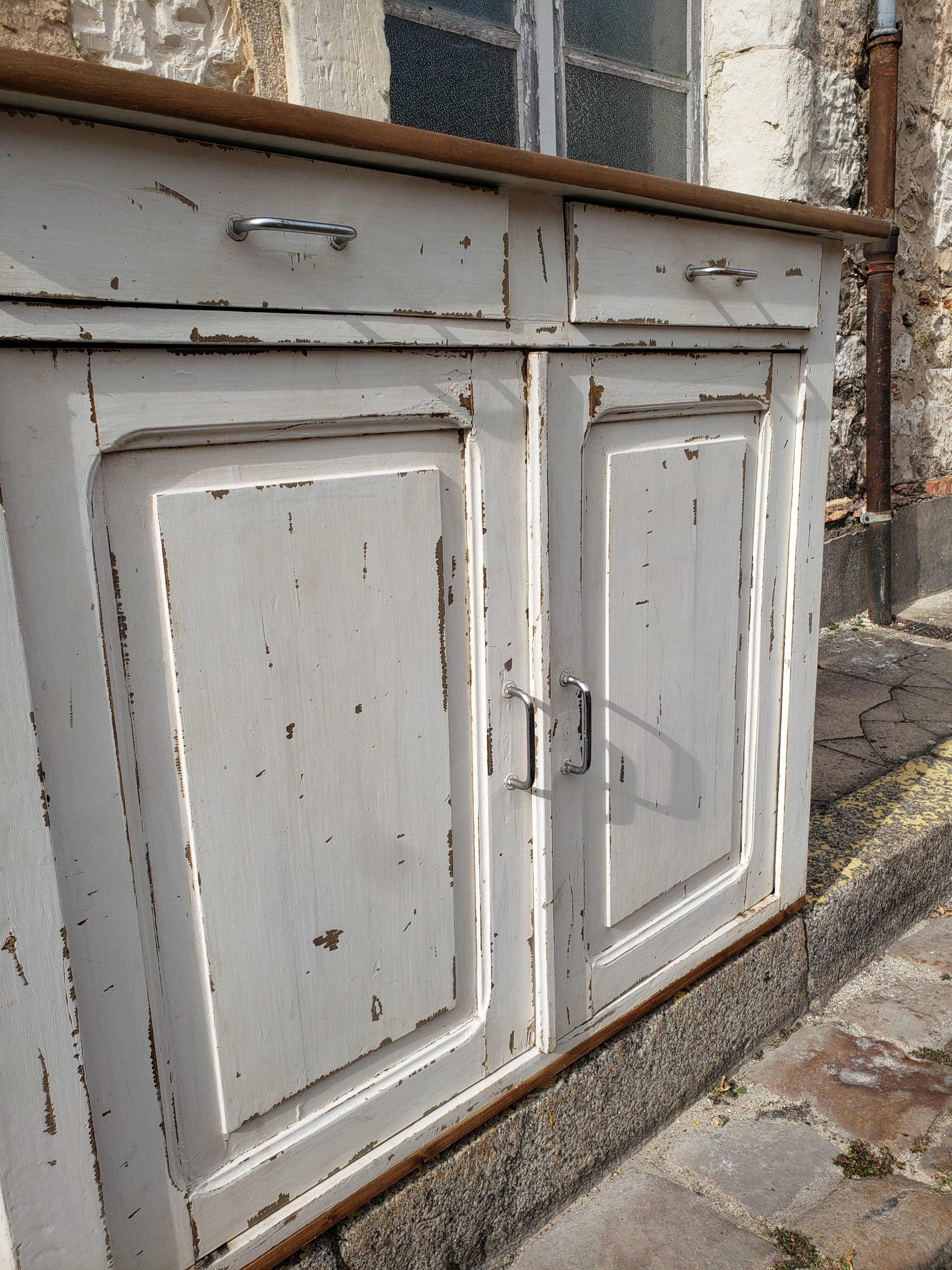 Parisian buffet off-white patina