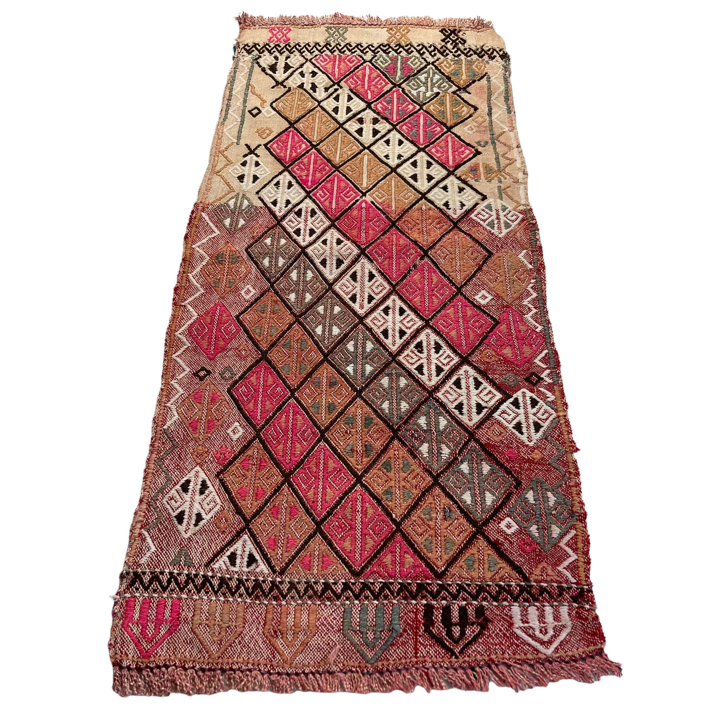 Vintage turkish kilim rug , cm