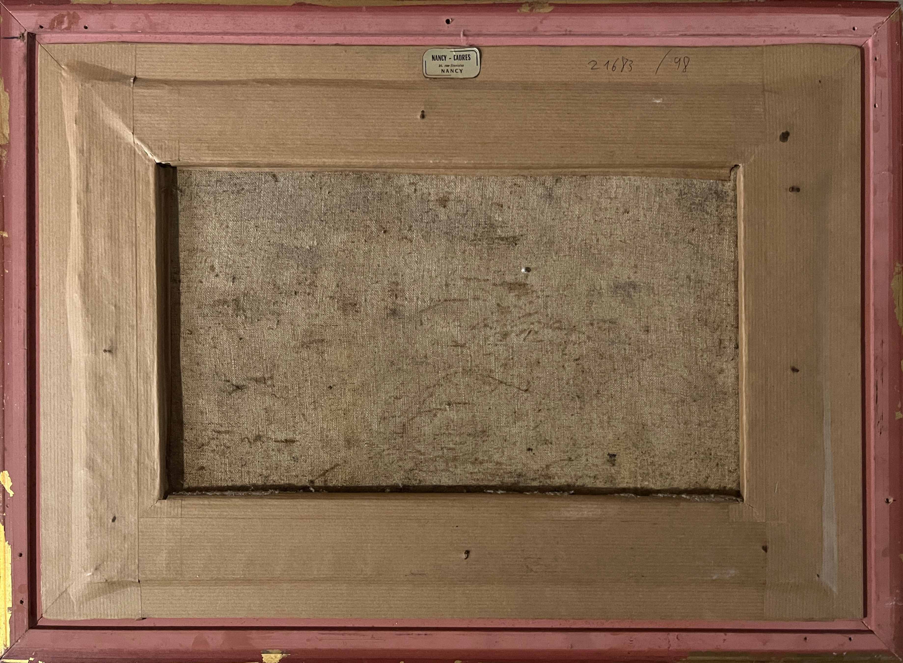 Tableau HST "Twilight Countryside" signed (?) + frame