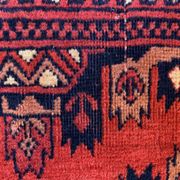 Vintage Afghan Turkoman Khalmohammadi Rug 284x213 cm, Red, Black Tribal Large