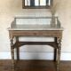 Antique dressing table with white marble top