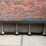 Decorative console table in cast iron and wood