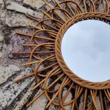 Rattan sun mirror 56cm