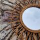 Rattan sun mirror 56cm