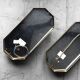 Set of geometric appliques metal 1970 s