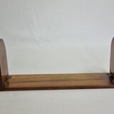 Bookends in fruit wood marquetry