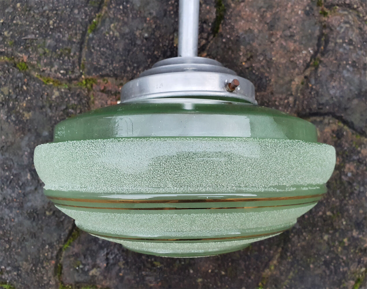 Suspension one arm, aluminum and opaline, 50s