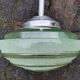 Suspension one arm, aluminum and opaline, 50s