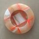 Sculptural ashtray catchall in red graphic pattern onyx marble