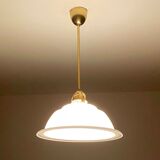 Art Deco pendant lamp, brass glass