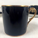 Together, Limoges, Jean Pouyat cups and sub-cups blue oven background