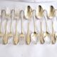 Table cover pearl 6 forks + 6 silver-plated metal spoons German Wellner Silber 21cm