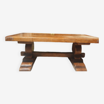 Table de monastère bois massif chêne 2.00m x 90l 75 cm hauteur