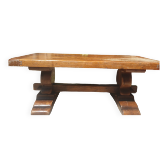 Table de monastère bois massif chêne 2.00m x 90l 75 cm hauteur