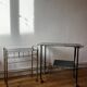 Ensemble de 2 table d'appoint / desserte / support à platine vinyle vintage