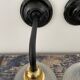 Set of two vintage electrified electrified glass wall lamps