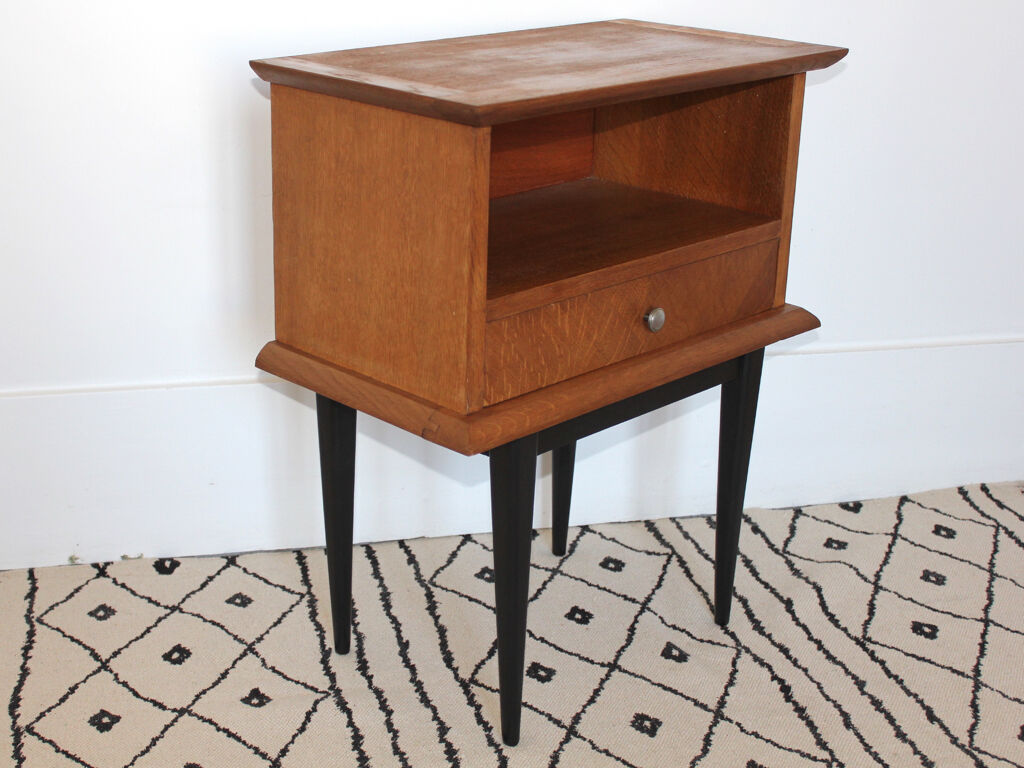 Vintage wooden bedside table