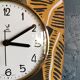Clock silent rectangular vintage wall pendulum "Black ochre Jaz"