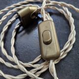 Antique Second Empire Napoleon III table lamp, 1870, brass and opaline glass