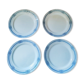 4 assiettes plates porcelaine Sarreguemines