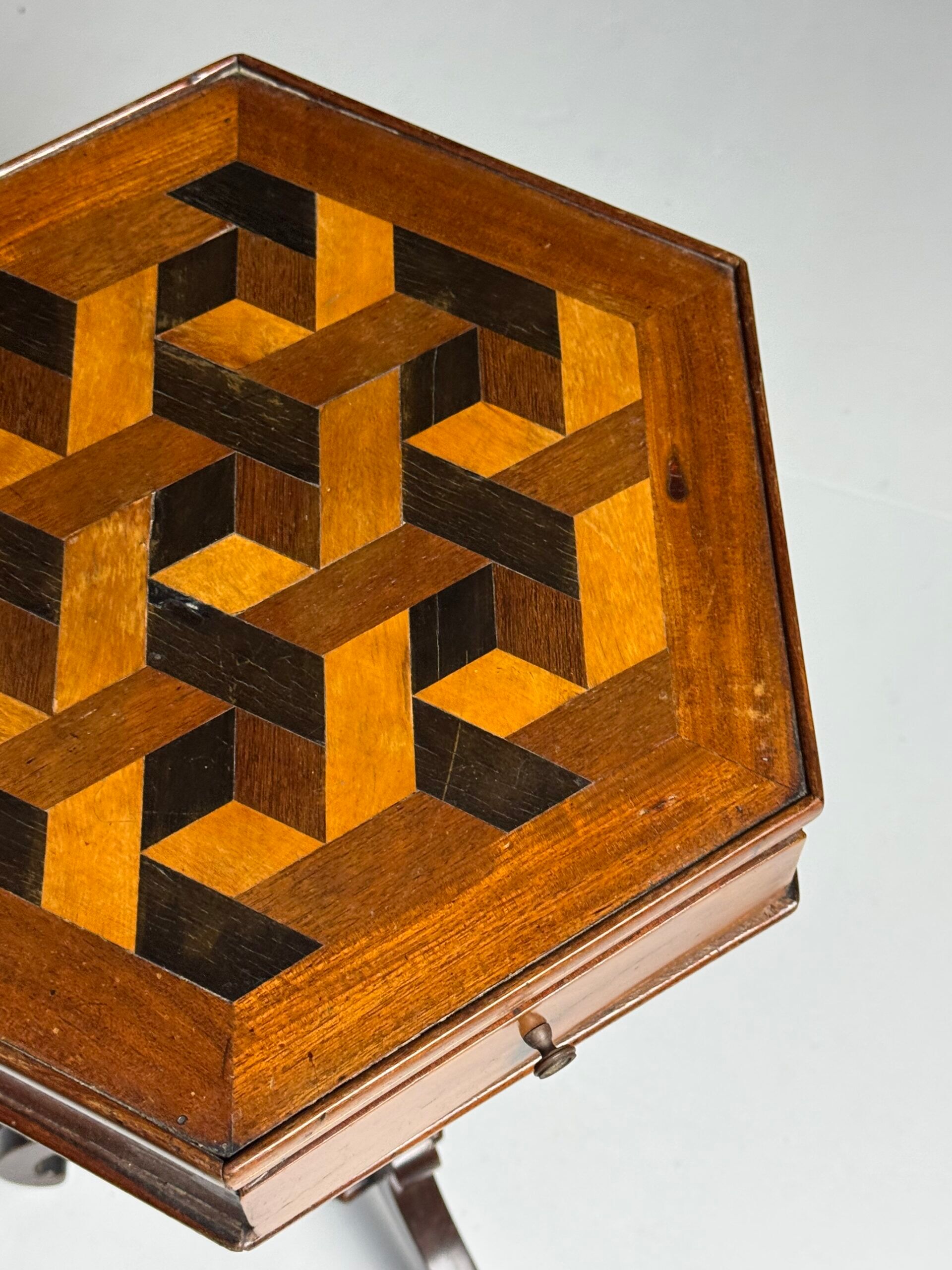 Marquetry side table ca. 1900