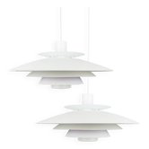 Paire de 2 lampes à suspension vintage danoises par Form Light, années 1980