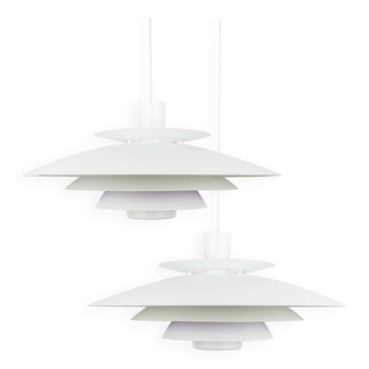Pair of 2 Danish vintage pendant lamps by Form Light, 1980s