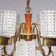 Swedish mid-century chandelier in teak with 12 tulips Eriksmalaglass (38 cm)