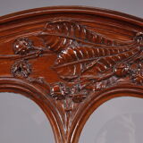 1900 three-leaf mahogany screen by Felix Bernard