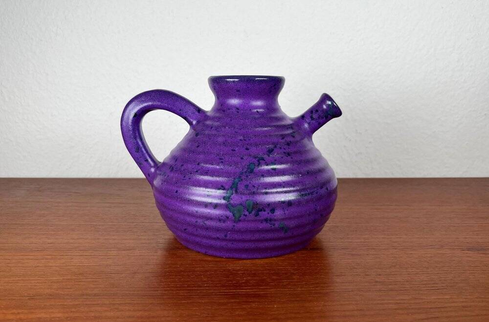 Cruche vintage allemande violette de Marei Majolikafabrik Jean Fuss & Sohn, Rheinbach, années 1970