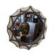 Vintage Moroccan Mirror Brass Bone, 1980s