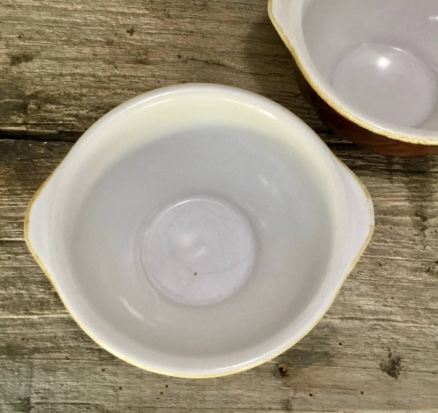 2 vintage ear bowls