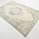 Tapis vintage jaune clair et marron, 164 x 266 cm