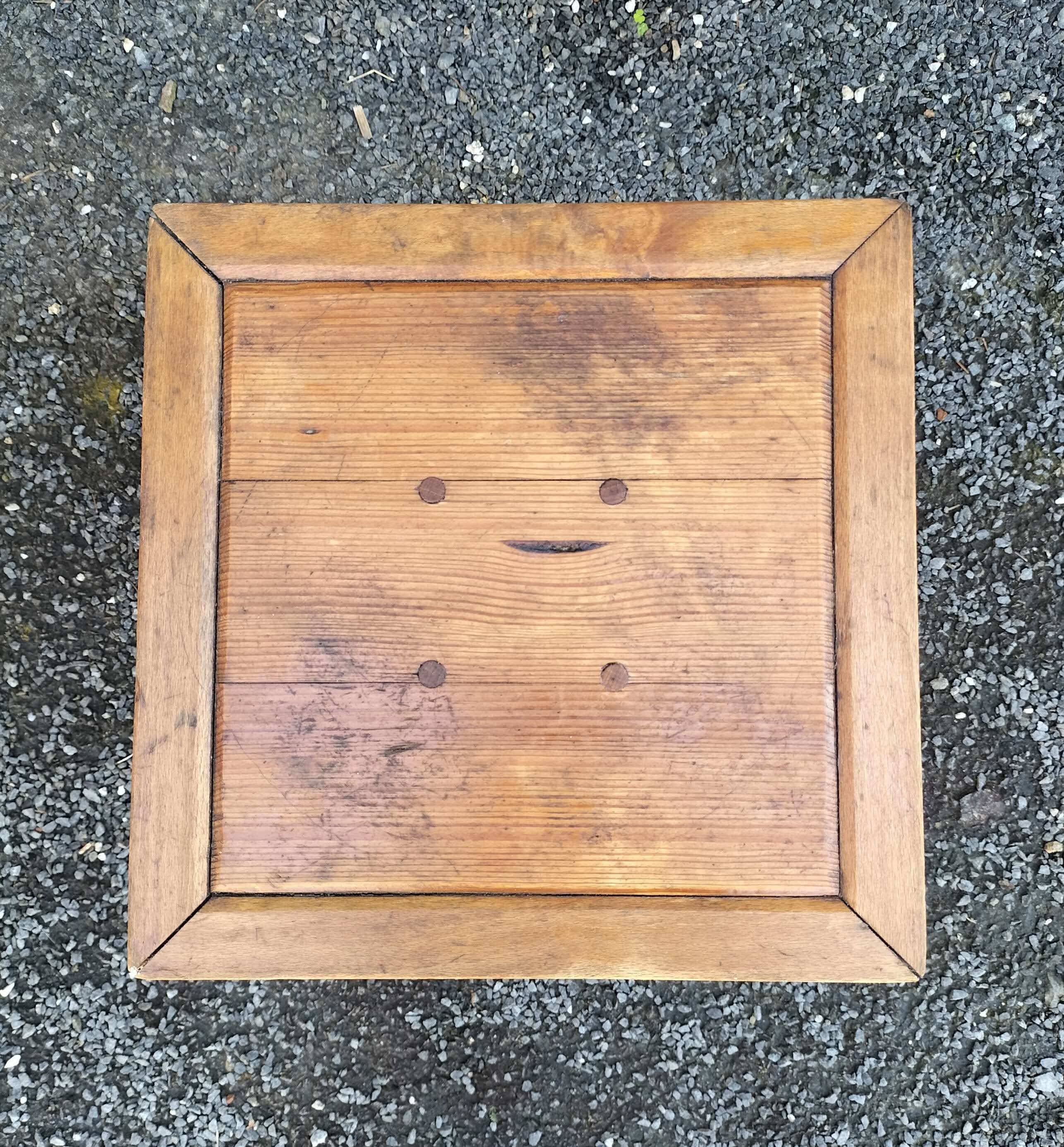 Vintage solid pine stool