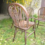 Suite de 4 chaises windsor bistrot anglaise