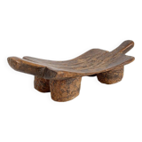 Senufo African bench in carved wood